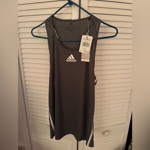 NWT $30 Women’s Adidas Gray Singlet, Large